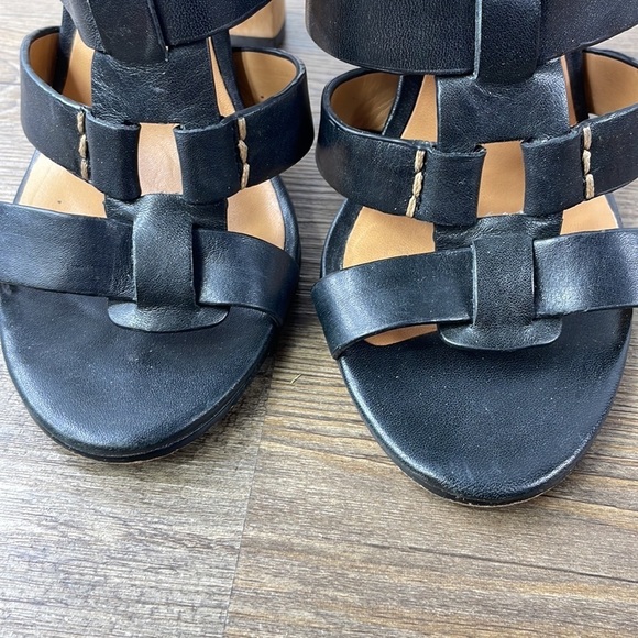 Dolce Vita Women’s Black and Tan Strappy Chunky Wood Heel Niro Sandal, size 7 - Picture 10 of 11